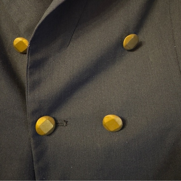 Armani Jeans Double Breasted Blazer Navy blue Mens Size 10 - Picture 4 of 8